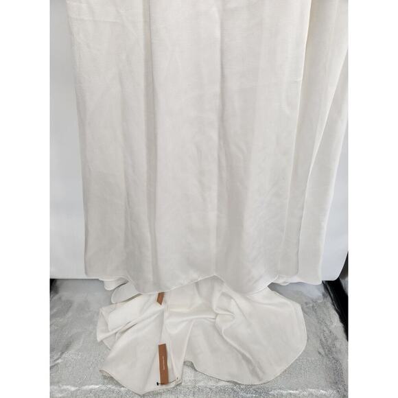 NWD Reformation Elena Satin Strapless Wedding Gown Dress Size 10 Ivory #4B416 - Picture 3 of 16